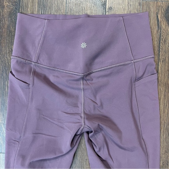 Athleta Salutation Stash Pocket Purple Leggings  SZ MED - Picture 7 of 7